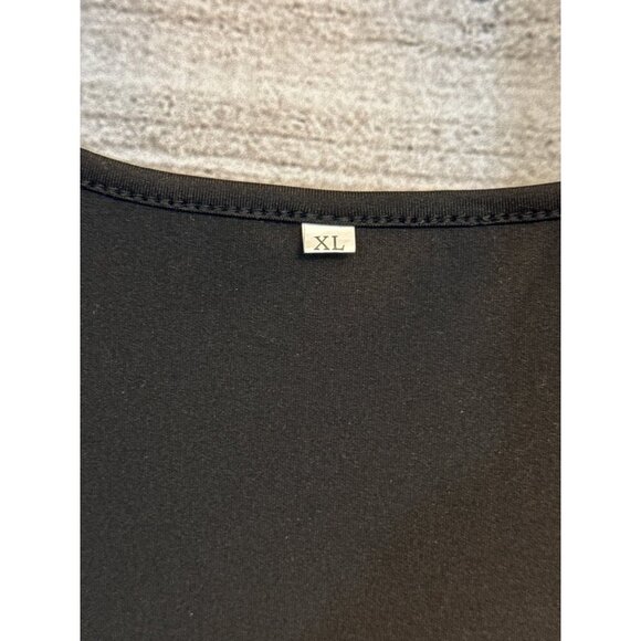 Black Sleeveless Tank Top Lightweight Stretchy Fabric XL - Picture 2 of 3